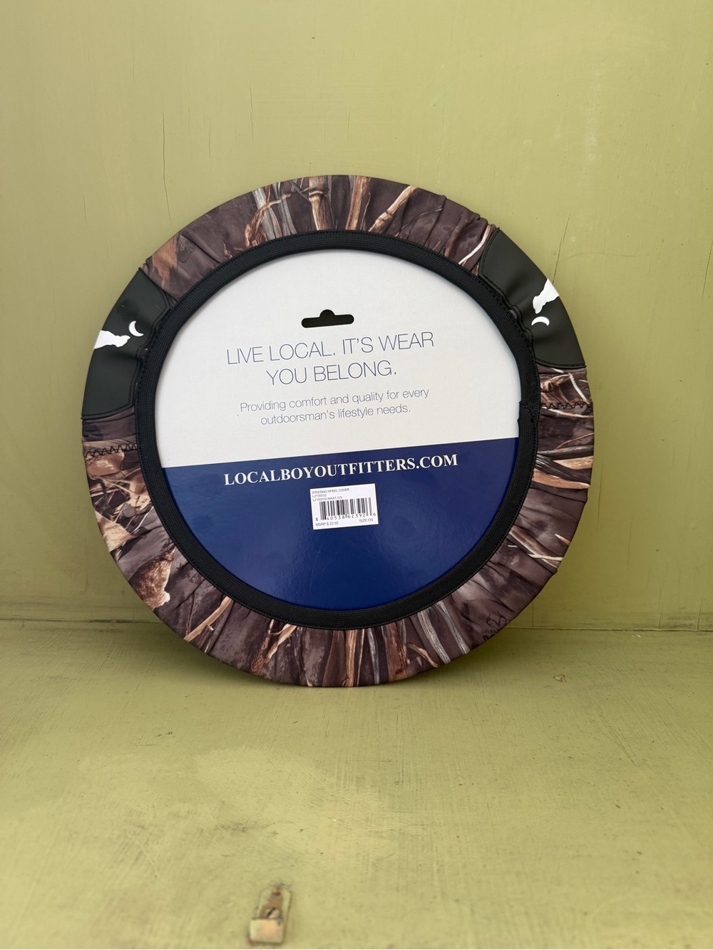 Local Boy Outfitters Brown Camo Steering Wheel Cover